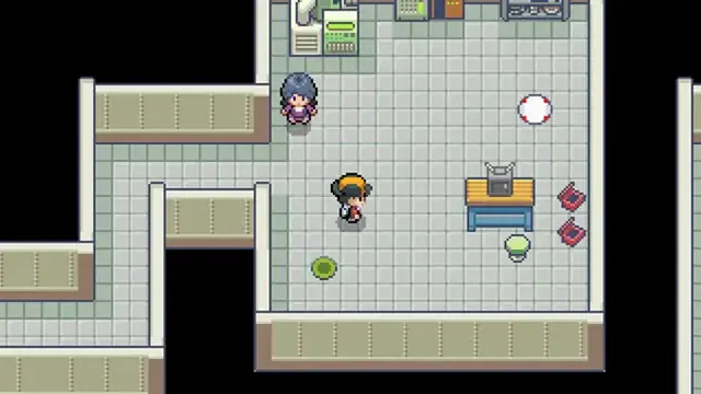 Building interior in Pokemon Reloaded with the player inside