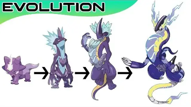 Pokemon evolution line artwork showing Toxel evolving into Toxtricity